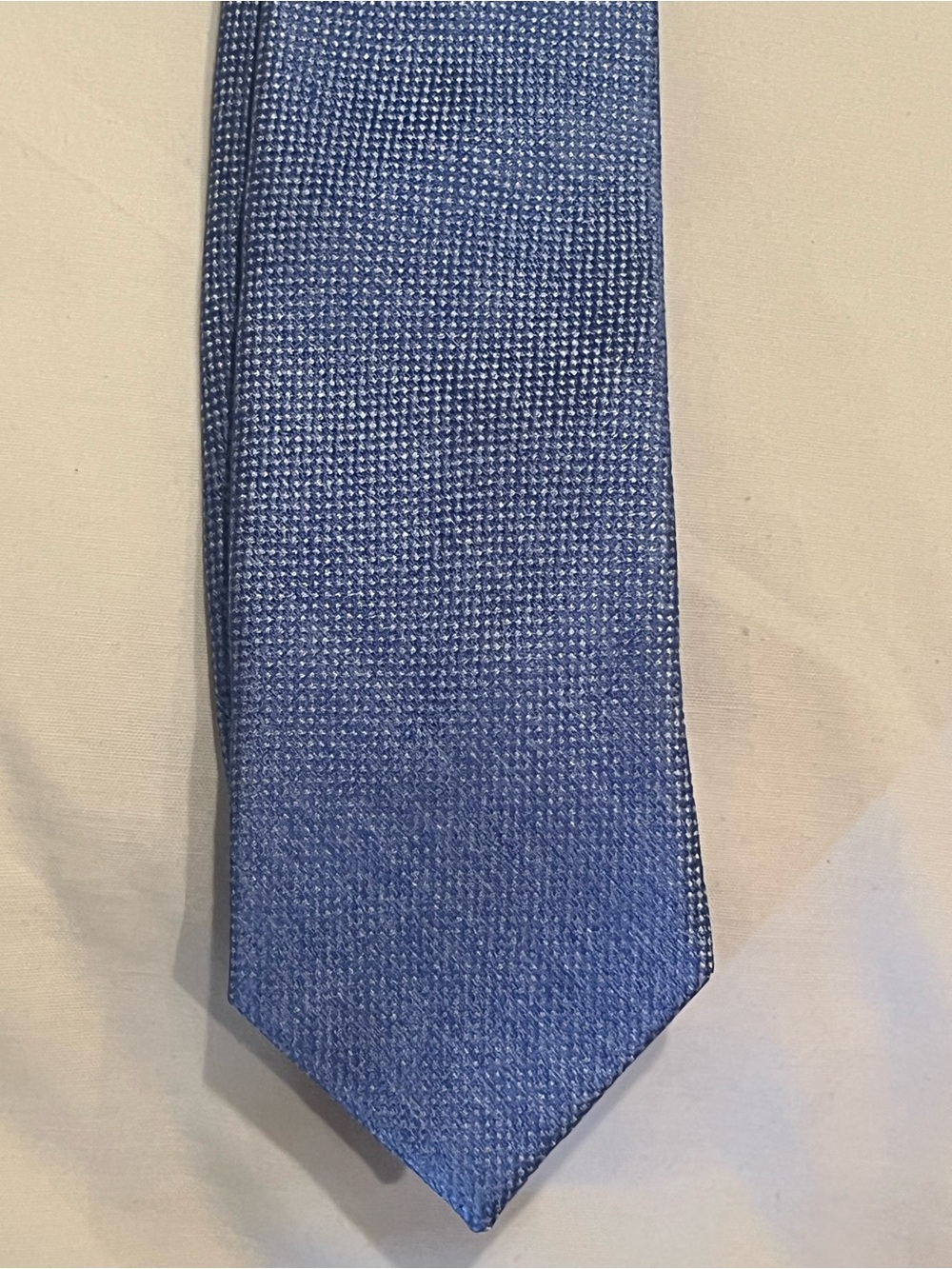 MARC NEW YORK Neck tie Boys 55” Blue & White Tiny Speck Silk & Polyester